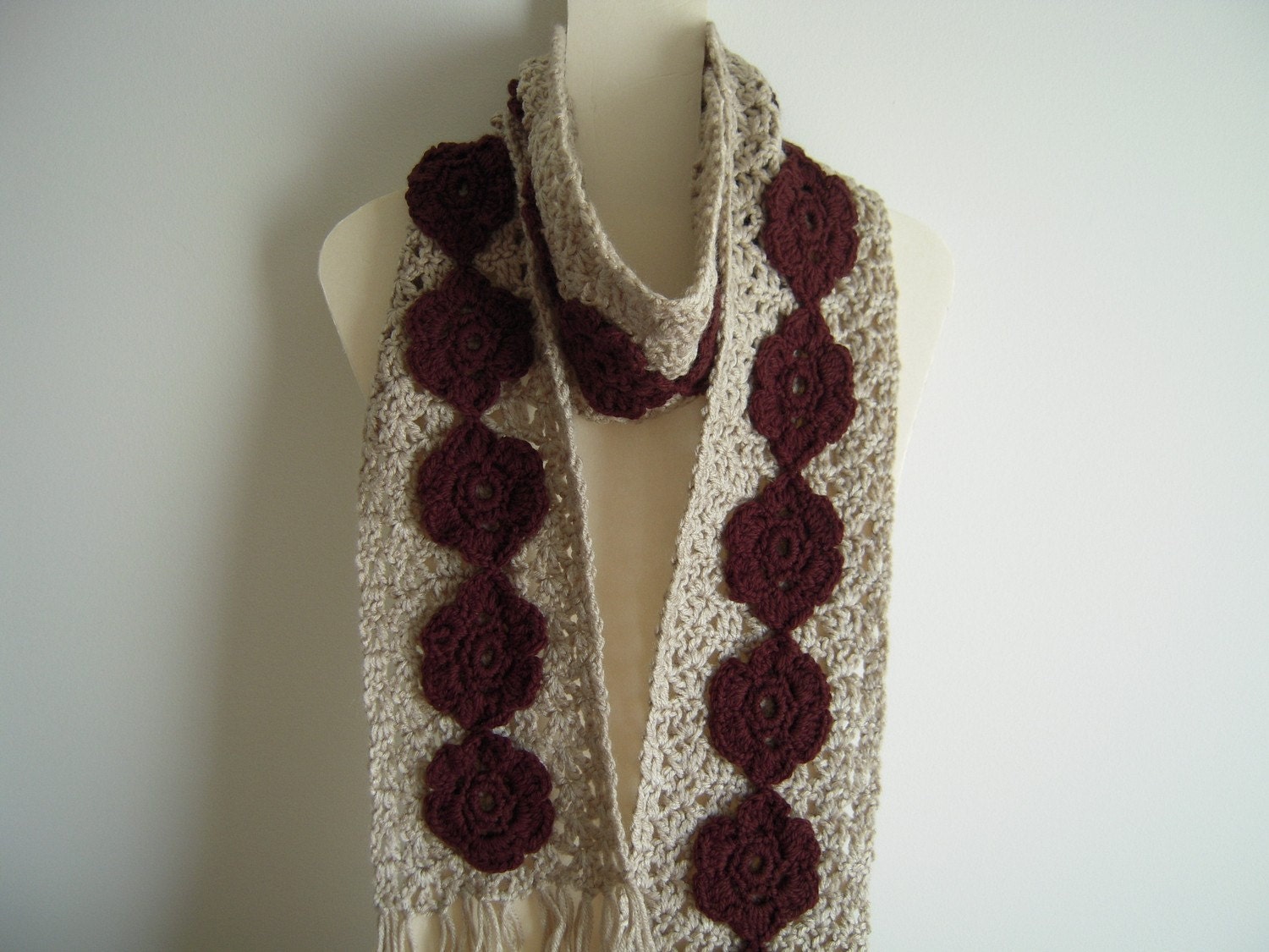 Brown and Wheat Scarf / Neckwarmer
