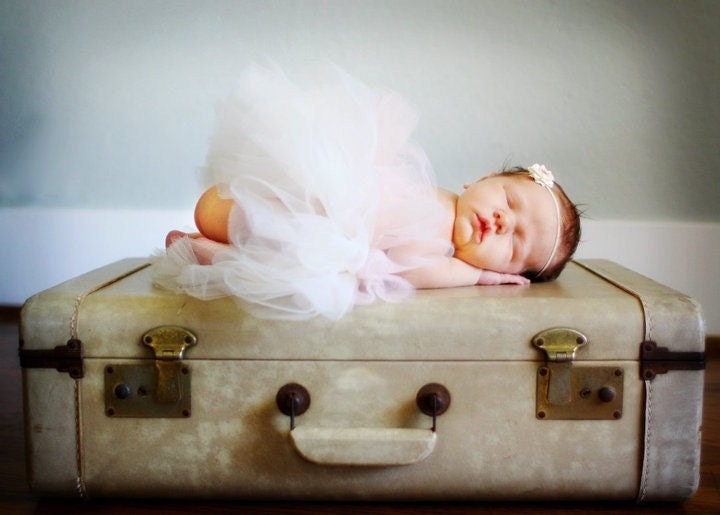Newborn baby tutu classique perfectly proportioned. Soft ethereal tutu in classic ivory and nursery decoration.