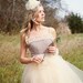 Beige tulle  tutu skirt with ivory satin waist for  women.