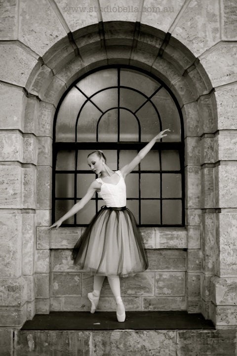 Black and pink  tutu skirt for women.  Ballet glamour. Retro look tulle skirt.