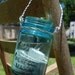 Blue Pint Sized Ball Mason Jar Lantern