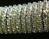 Vintage Inspired Rhinestone bracelet bangle cuff 1920s 1930s style rhinestones wedding dress