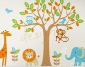 Safari Wall Decals Kids Wall decal- Children decal Wall Sticker - dd1040