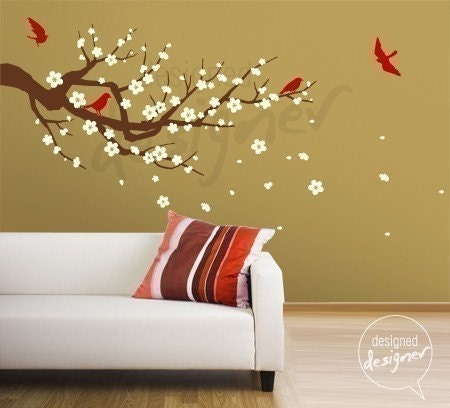 Wall Decal Wall Sticker Tree Decal -Season of Cherry Blossom branch  -dd1013