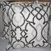 Two Designer Pillow Covers 18 x 18 in Linked/Circa Eclipse - White, Black, Silver and Gold