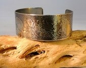 Etched sterling silver bracelet