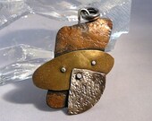 Handmade mixed metal pendant