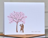 Wedding Thank You Cards, Wedding Thank You Set - Under The Cherry Blossom Tree
