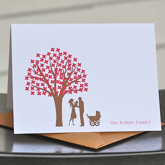 Baby Thank You Cards / Baby Announcement Cards / Thank You Cards - New Kid On The Block