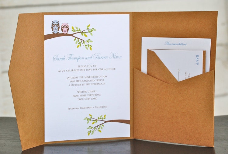 Wedding Invitations / Wedding Invites / Invitations Wedding - Owl Love Will Last Forever