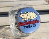 Personalized Custom Glass Cat or Kitten Tilt Treat Jar Kitty
