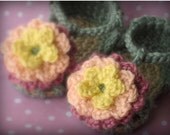 Sunrise Flower Crocheted Baby Sandals