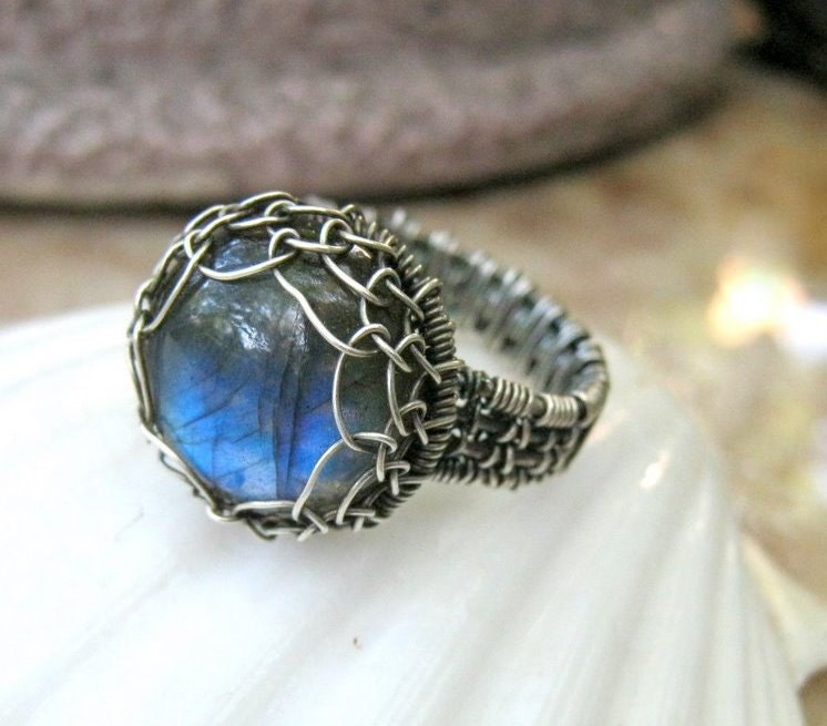 Labradorite ring in sterling silver
