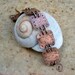 copper metal work bracelet with bronze wire