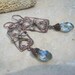 crystal and copper woven earrings