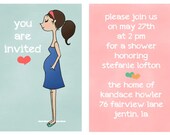 Uptown Girl Baby Shower Invitation