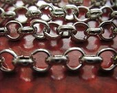Silver Cross Chain - Chunky - Lewis Carroll - 10 Foot - Steampunk - Chunky - Antique Silver Cross Chain
