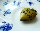 Brass "Love Forever" Vintage Locket