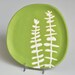appetizer or dessert plate - eucalyptus in chartreuse green - home decor and serving dish