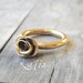 gold plated bronze rose ring