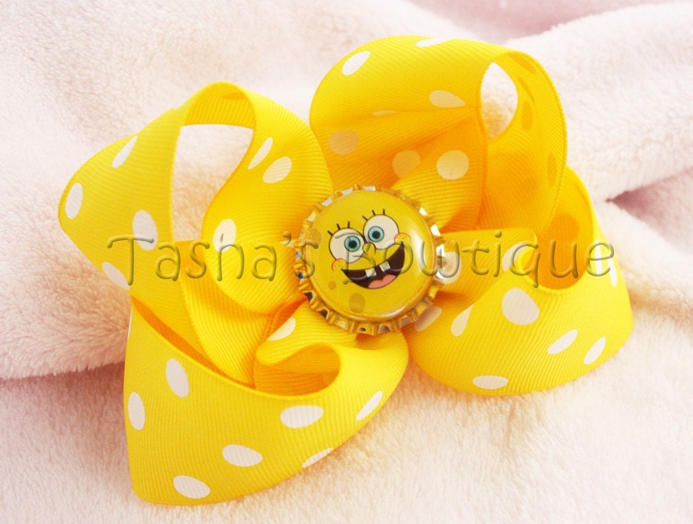 Large Spongebob Hair Bow