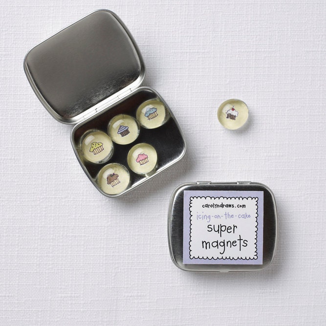 Magnets - Cupcakes - Super Strong Set of 6