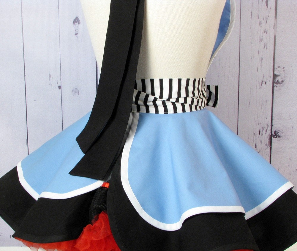 Enchanted Alice Apron for Tea Time in Alice Blue by Dots Diner -- in stock
