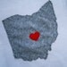 OHIO Love, State of Ohio bodysuit with heart, great baby shower gift, father's day gift for new dad