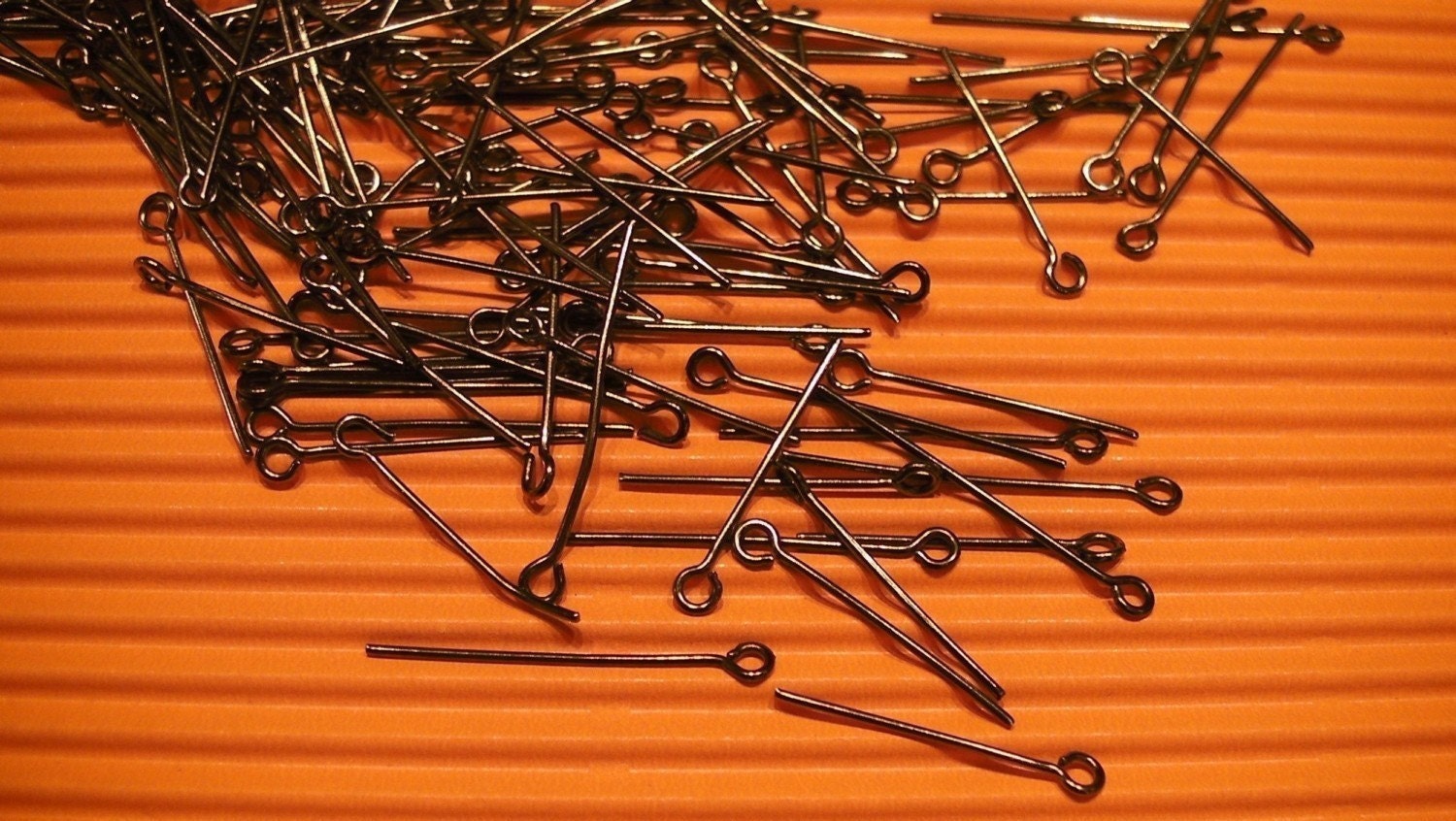 50 pcs gunmetal eye pin findings - 21mm
