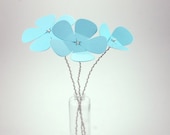 Guitar Pick Flower Bouquet - Ready to Ship - Light Blue Flowers
