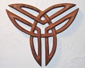 Three by Three Triquetra Knot - Triple Trinity Celtic Knot - Artistic Variation of Triquetra