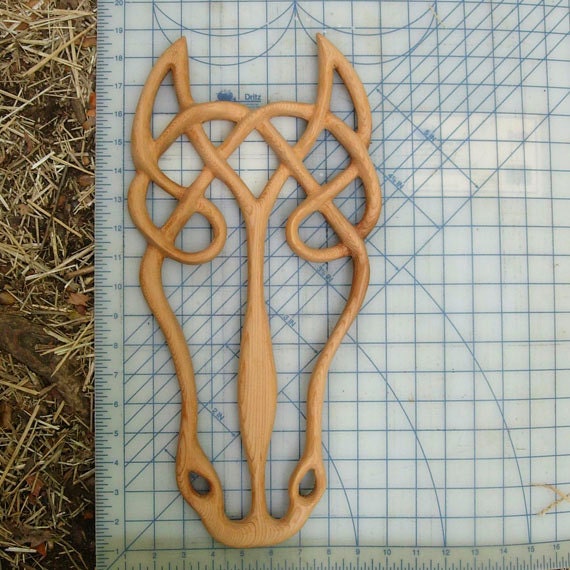Epona- Wood Carved Celtic Horse Goddess- Horse Spirit
