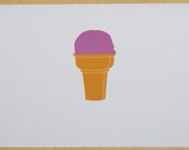 6 Ice cream cone blank cards