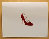 6 High heeled shoe blank cards