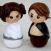 Wedding cake toppers Princess Leia Han Solo Made to order