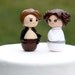 Wedding cake toppers Princess Leia Han Solo Made to order