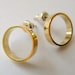 Simple Gold Circle Earring Studs Large - Round Gold Post Earrings