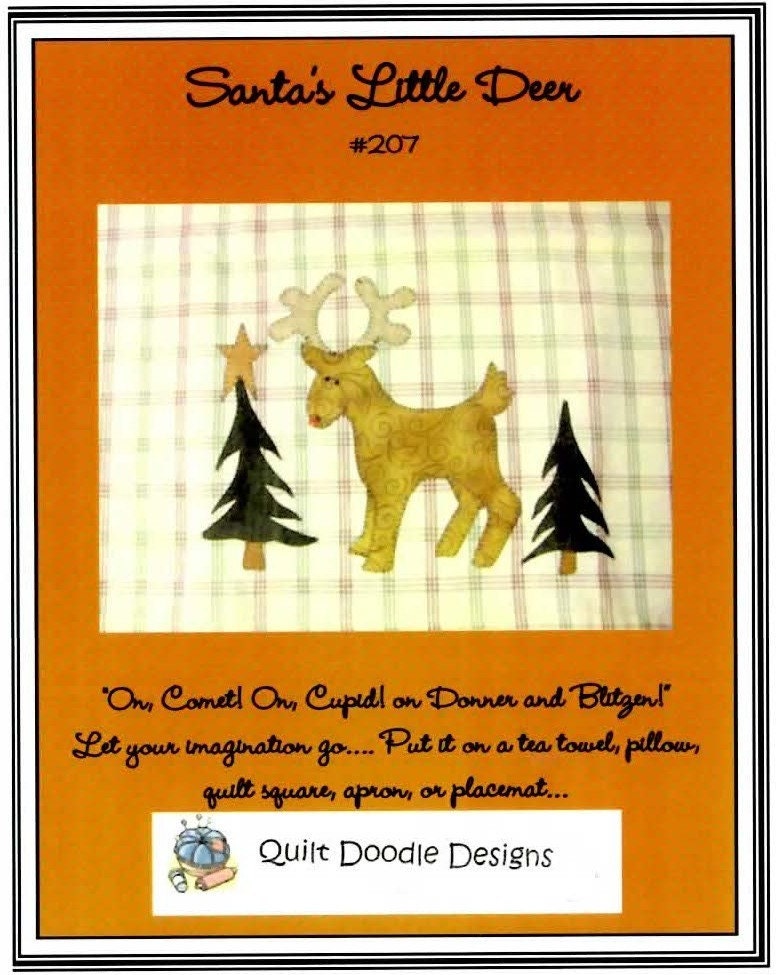Santa's Little Reindeer Applique Pattern