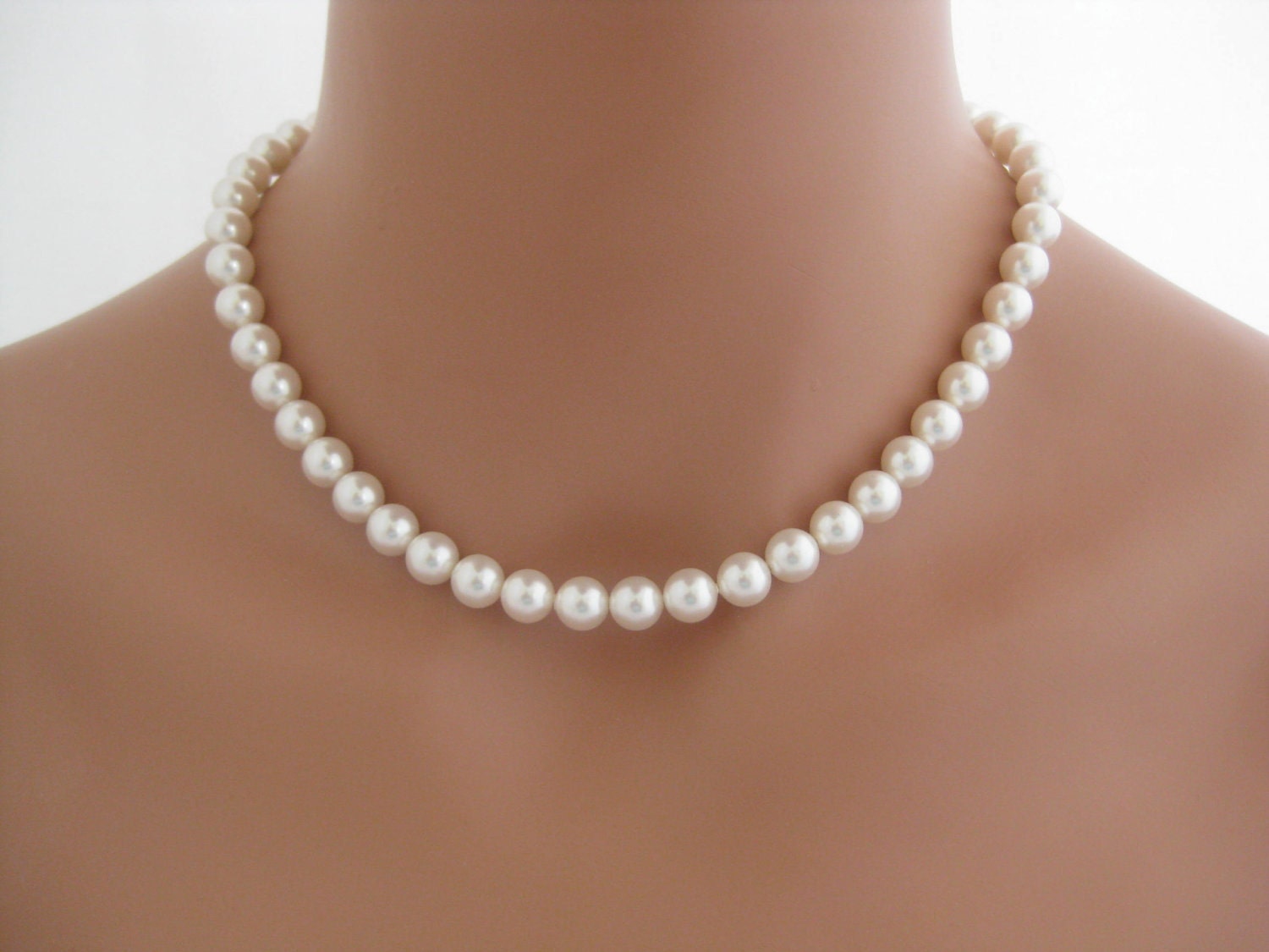 Pearl Wedding Jewelry Set Bridal Necklace Pearl Earrings Bridal Jewelry Swarovski Pearls