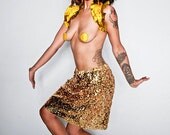 SAMPLE SALE Sparkle Skirt gold sequin