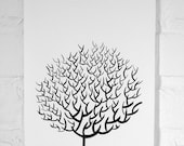 Botanical Print: Fan Coral on handmade paper