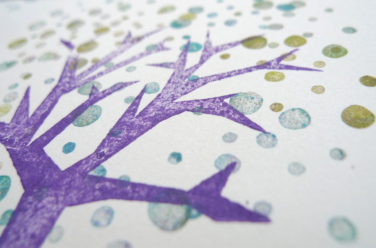 Rubber Stamp Set: Spiky Tree with dots