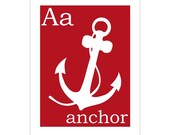 A is for Anchor 8x10 inch poster print