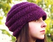 Hand Knit Hat Womens Hat - Knitted Hats For Women - Spiral Hat Womens Fashion - Winter Accessories 