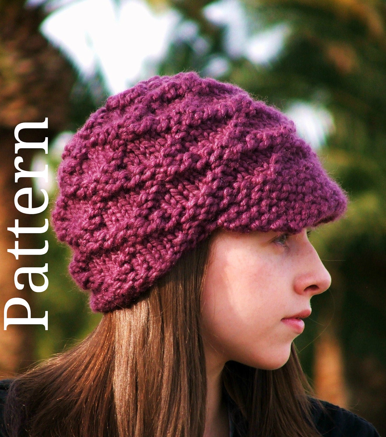 Knitting Pattern - Knit Hat Knitting pattern PDF - Crystals Hat Pattern - Winter Accessories - With or Without Brim