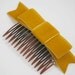 Mustard Yellow Velvet Ribbon Bow Hair Comb (Special Occasion, Party, Gift, front page etsy)