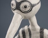 Bird Clay Hanging  Sculpture Original Art Doll - Alain Le Pilote