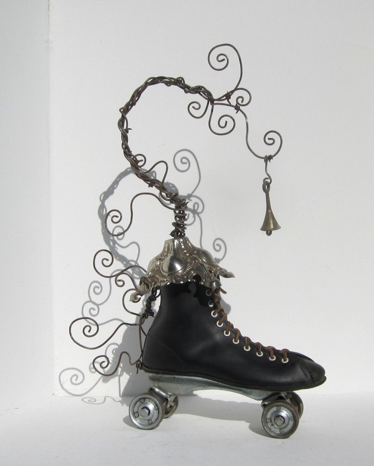 Dr. Seuss Inspired Vintage Roller Skate Birdhouse
