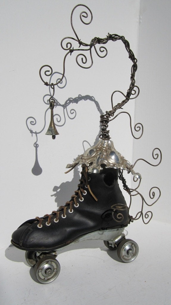 Dr. Seuss Inspired Vintage Roller Skate Birdhouse
