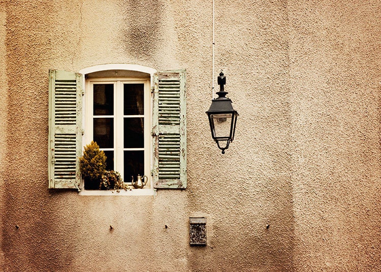 French Country Window - France Travel Photography - 5x7 Fine Art Photo - Burgundy Photo